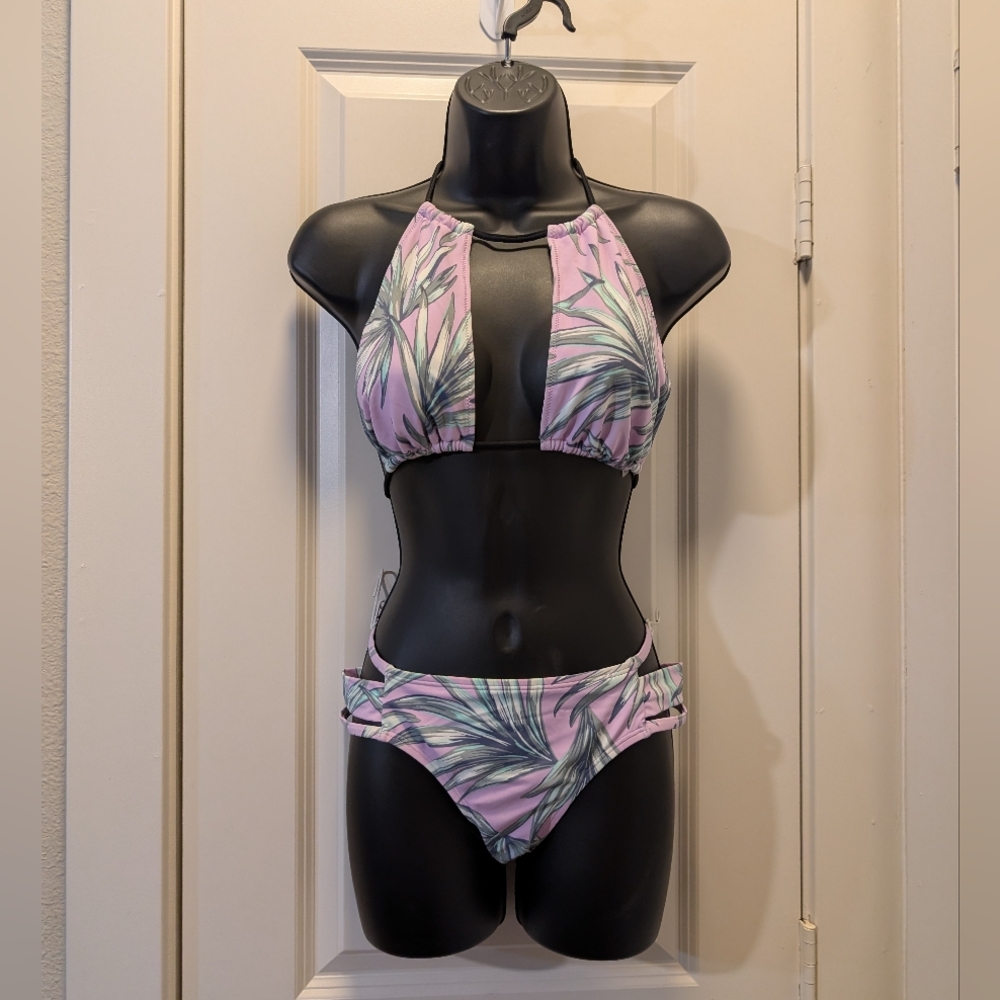 Lilac Purple Tropical Floral Victoria's Secret Bikini